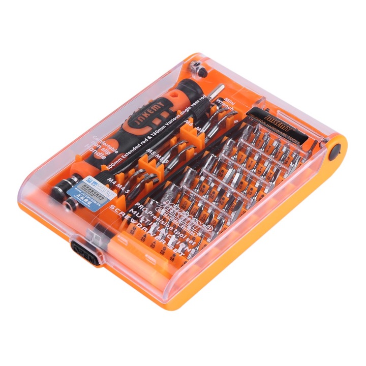 Jormftte 52 az 1-ben mini csavarhúzó készlet, króm-vanádium, ergonomikus fogantyú, kompakt méret