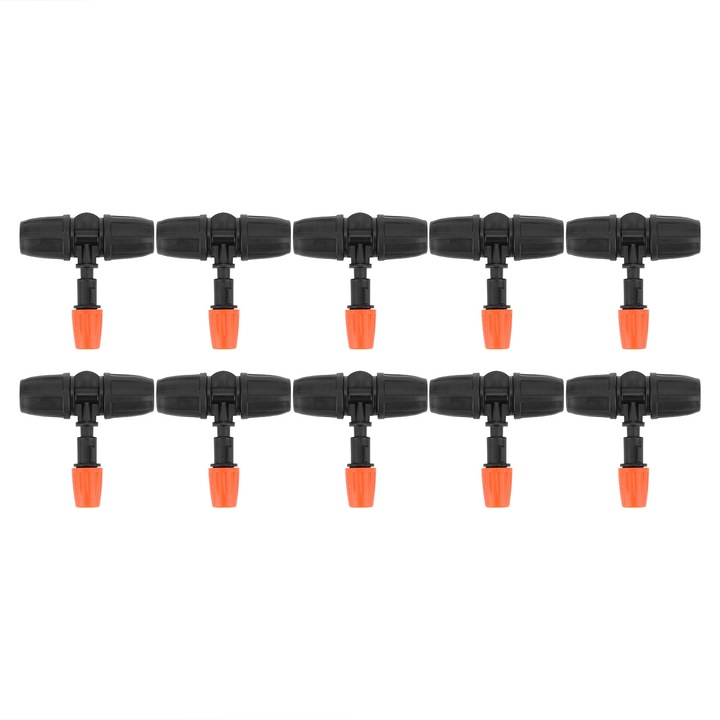 10 db öntöző tartozék készlet, Jormftte, állítható szórófejjel 8/12-es csövekhez