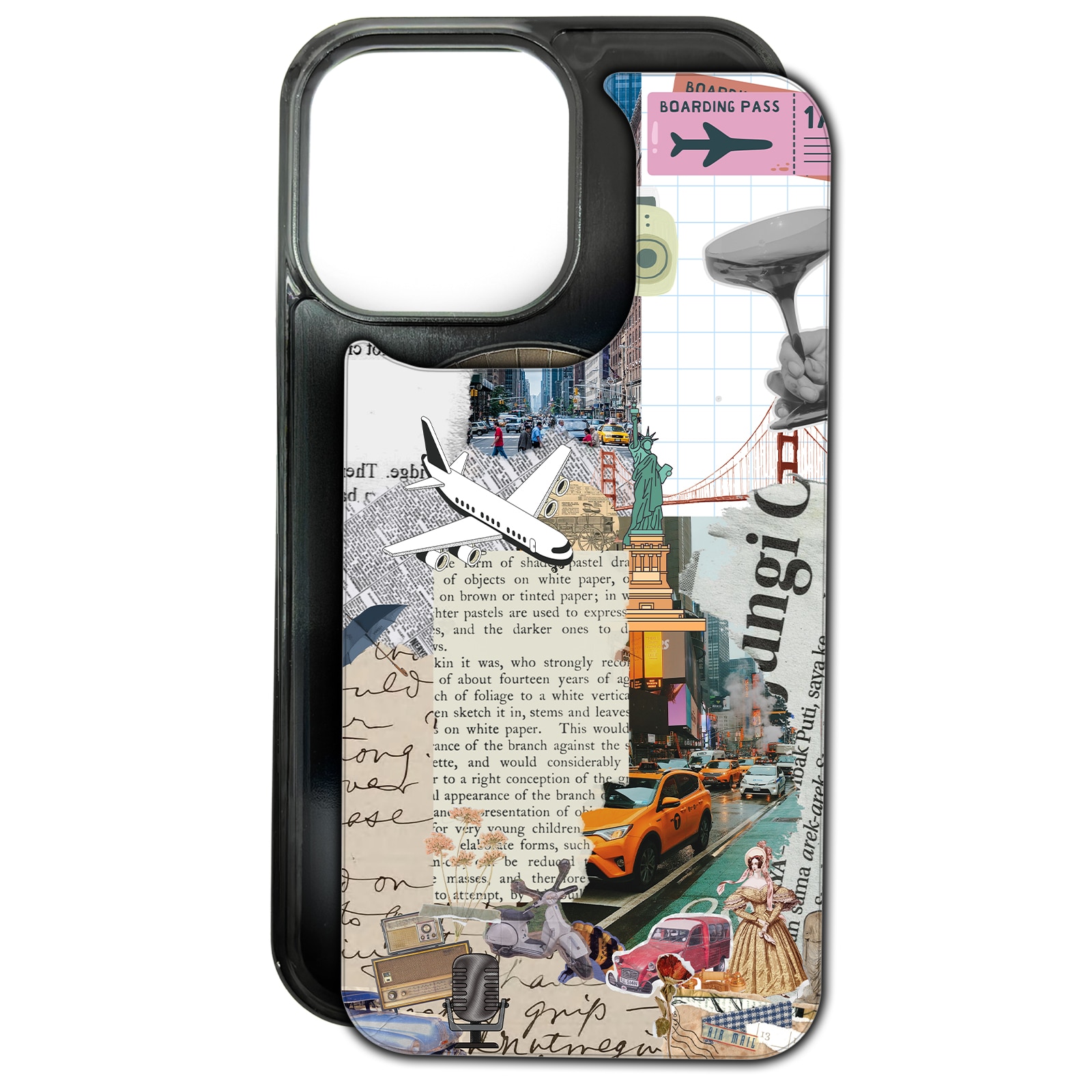 Husa de Protectie MagChange pentru iPhone 14 Plus, Spate Interschimbabil, Plate Travel