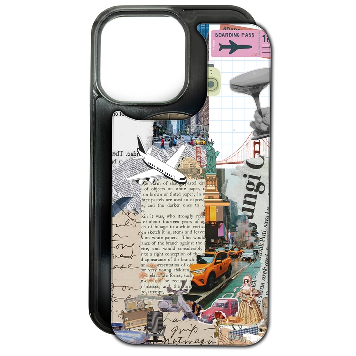 Husa de Protectie MagChange pentru iPhone 14 Plus, Spate Interschimbabil, Plate Travel