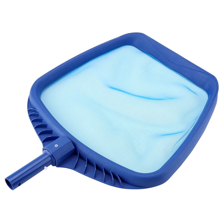 Set plasa de curatare pentru piscina, cadru usor, design plasa fina, albastru, 41x39cm