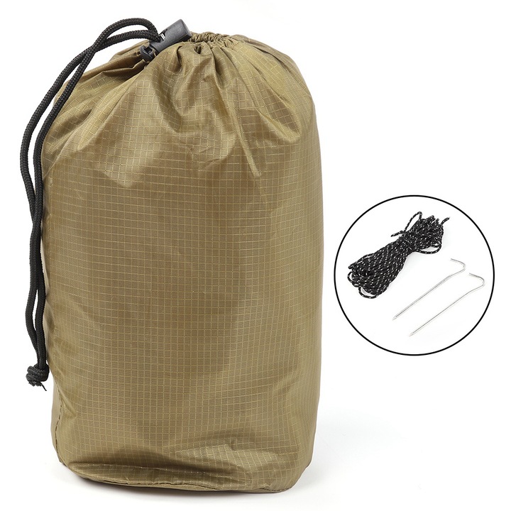 Jormftte összecsukható kempingsátor, vízálló, szél- és napálló védelem, bézs