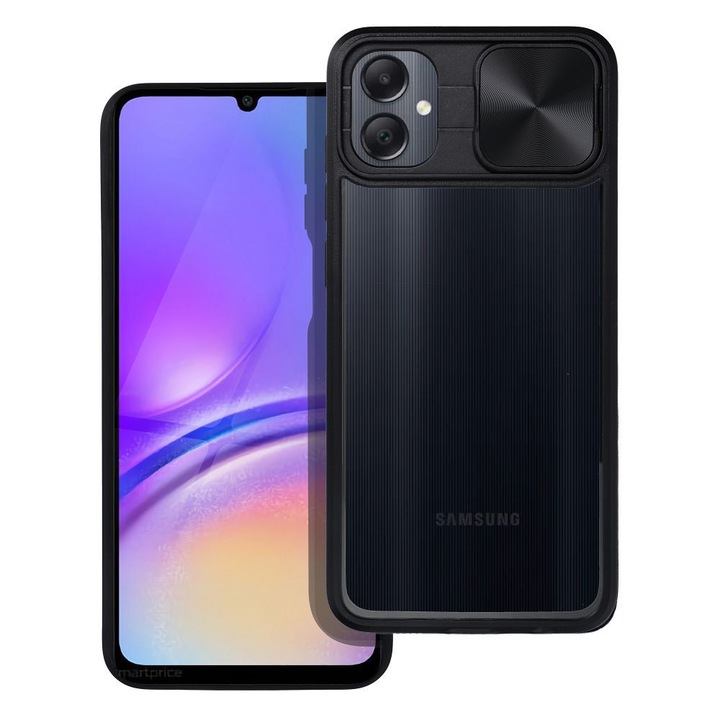 PCS SLIDER telefontok, TPU, fekete, Samsung Galaxy A05