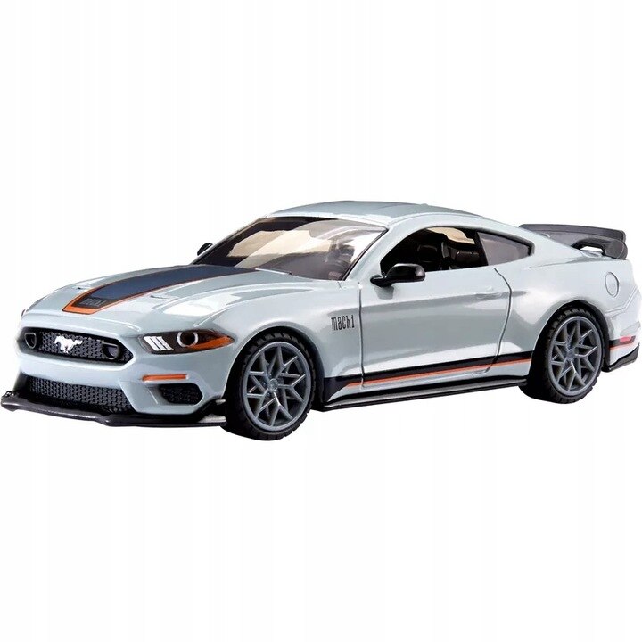 Masinuta Hot Wheels, Ford Mustang Mach 1, 1:43, metal, gri/silver
