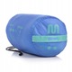 Sac De Dormit, Meteor, Mimpi, Izolatie Termica Optima, Husa Exterioara Din Poliester Rezistent 190T, Umplutura Interioara Din Microfibra Moale, Sac De Compresie Practic Inclus, (135+25) x 60/45 cm x 35 x 25 x 25 cm, Albastru-Menta