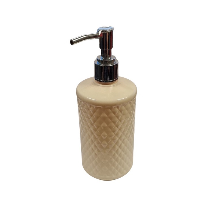 Folyékony szappan adagoló, műanyag, Y095, krém, 200 ml