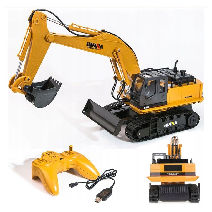 Masinuta de constructie, Coil, excavator, 11 canale, 2.4GHz, 43x20x15cm