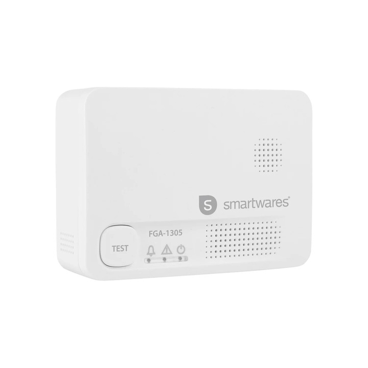 Detector premium de monoxid de carbon CO Smartwares FGA-1305, 85 dB