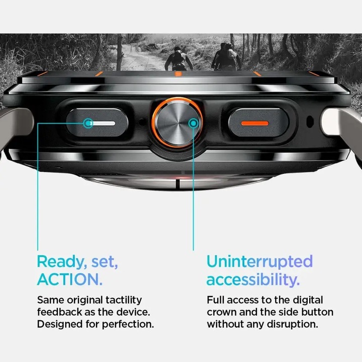 Curea Spigen Fit Lite compatibila cu Samsung Galaxy Watch Ultra 47mm Black