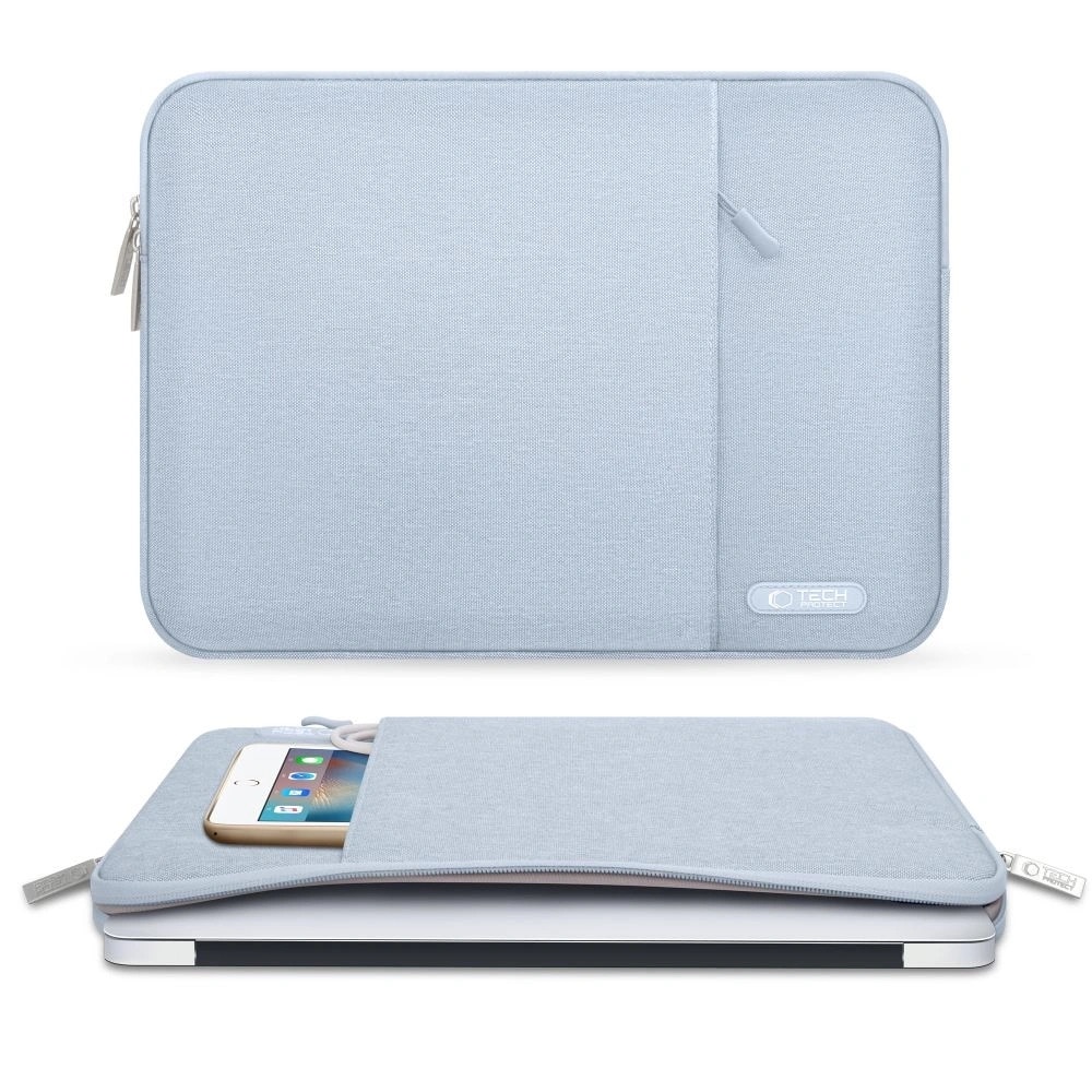 Husa laptop Tech-Protect Sleevy, 33,5x23,5cm, fermoar, buzunar, multicolor, set 1x husa