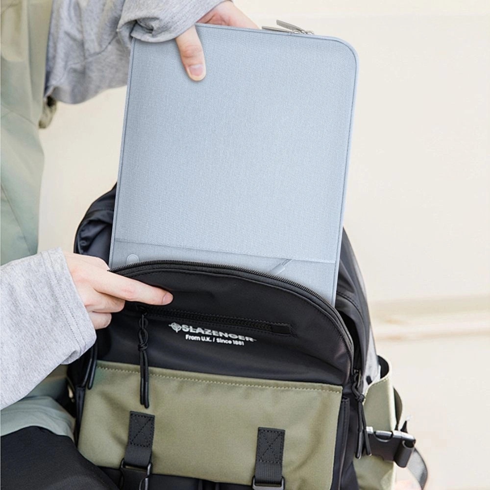 Husa laptop Tech-Protect Sleevy, 33,5x23,5cm, fermoar, buzunar, multicolor, set 1x husa
