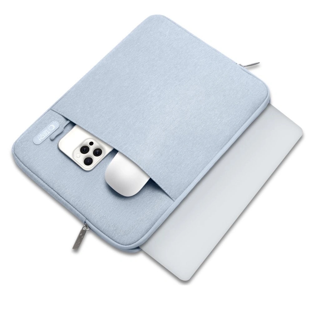 Husa laptop Tech-Protect Sleevy, 33,5x23,5cm, fermoar, buzunar, multicolor, set 1x husa