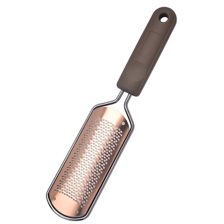 Pila Calcaie SUPER TRENDS® Profesionala Din Otel Inoxidabil Cu Gauri Fine, Pila Profesionala Cu Suprafata Delicata Pentru Netezire Uniforma, Pila Calcaie Pentru Indepartarea Controlata A Pielii Ingrosate, Maner Ergonomic Antialunecare, 28 x 6 cm