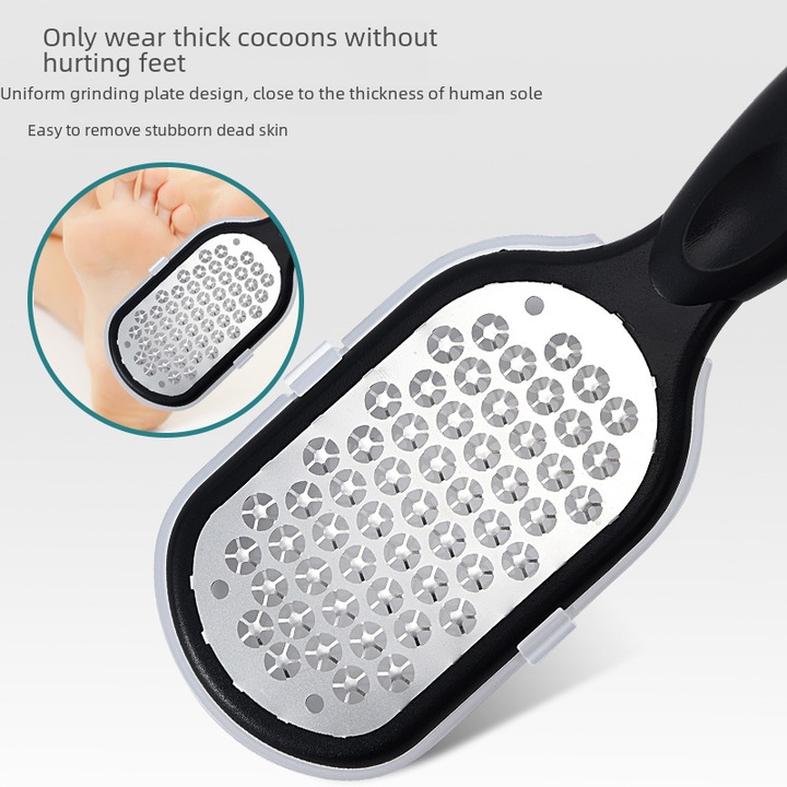Rasnita pentru picioare din otel inoxidabil, instrument de ingrijire a picioarelor, compact, portabil
