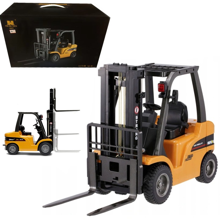 Мотокар Coil, 1:10, капацитет 2.5 кг, метал, 2.4 GHz, черен/оранжев, с дистанционно управление