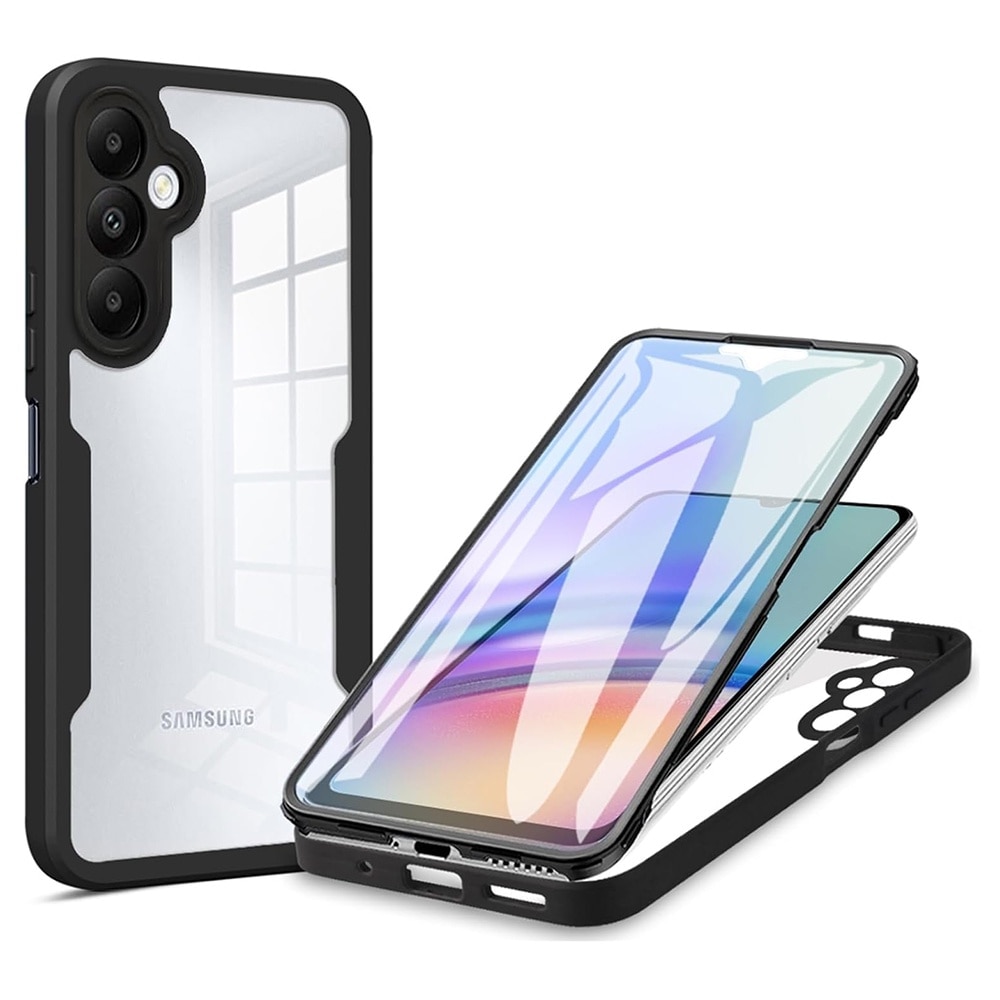 Husa pentru Samsung Galaxy A16 DaDen® ColorVerse 360, Antisoc, Protectie completa spate-ecran, Negru