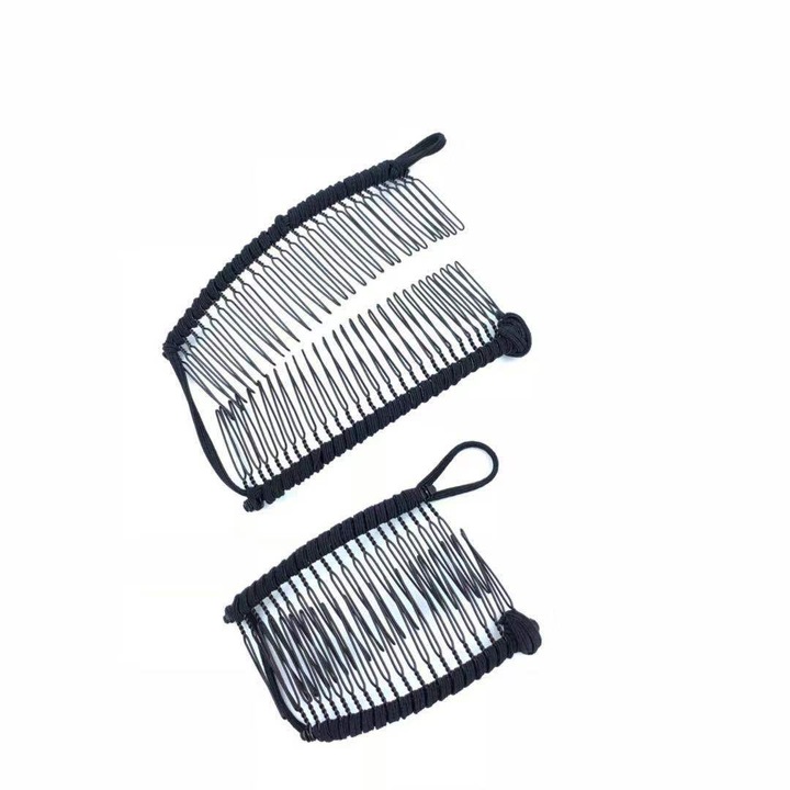 Hajcsat göndör hajra, klip szett, sokoldalú kivitel, fekete