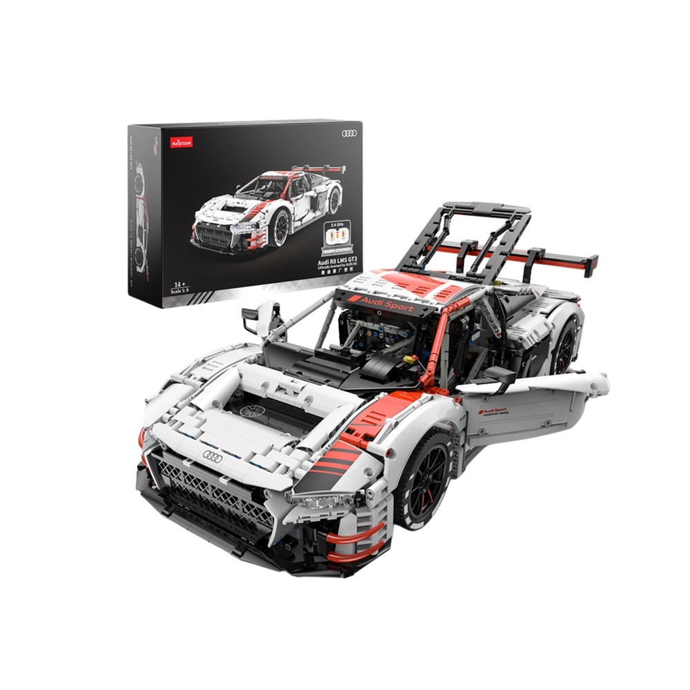 Set de constructie Audi R8 GT3, Rastar, 3322 elemente, alb