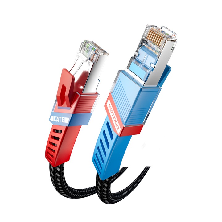 Интернет кабел за игри Vention, CAT 8, RJ45 SFTP мрежов кабел - 40 Gbps и 2000 MHz, 5m