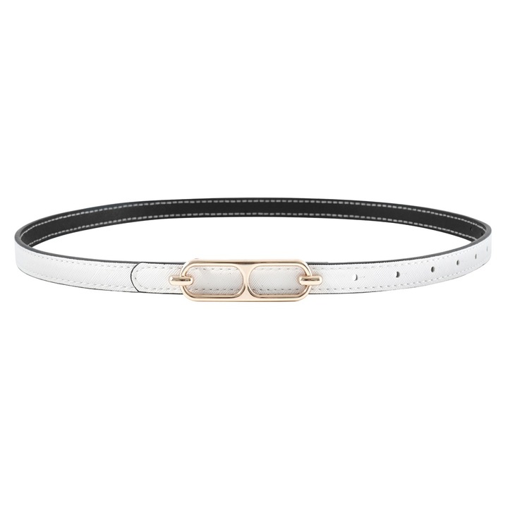 Női megfordítható öv, vékony modell, AllizBan®, Eco-bőr, fekete/fehér, 100 cm