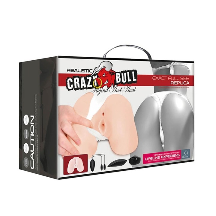 Crazy Bull Vagina maszturbátor teljes méretű, 16-20 cm, átmérő 15, 1-29, 9 cm