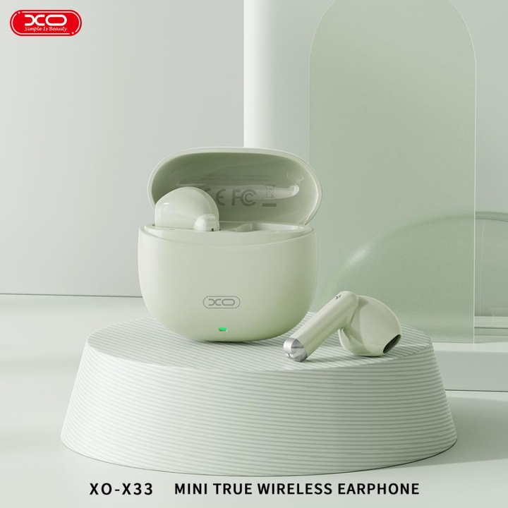 Casti XO Design X33 TWS Bluetooth Verde - eMAG.ro