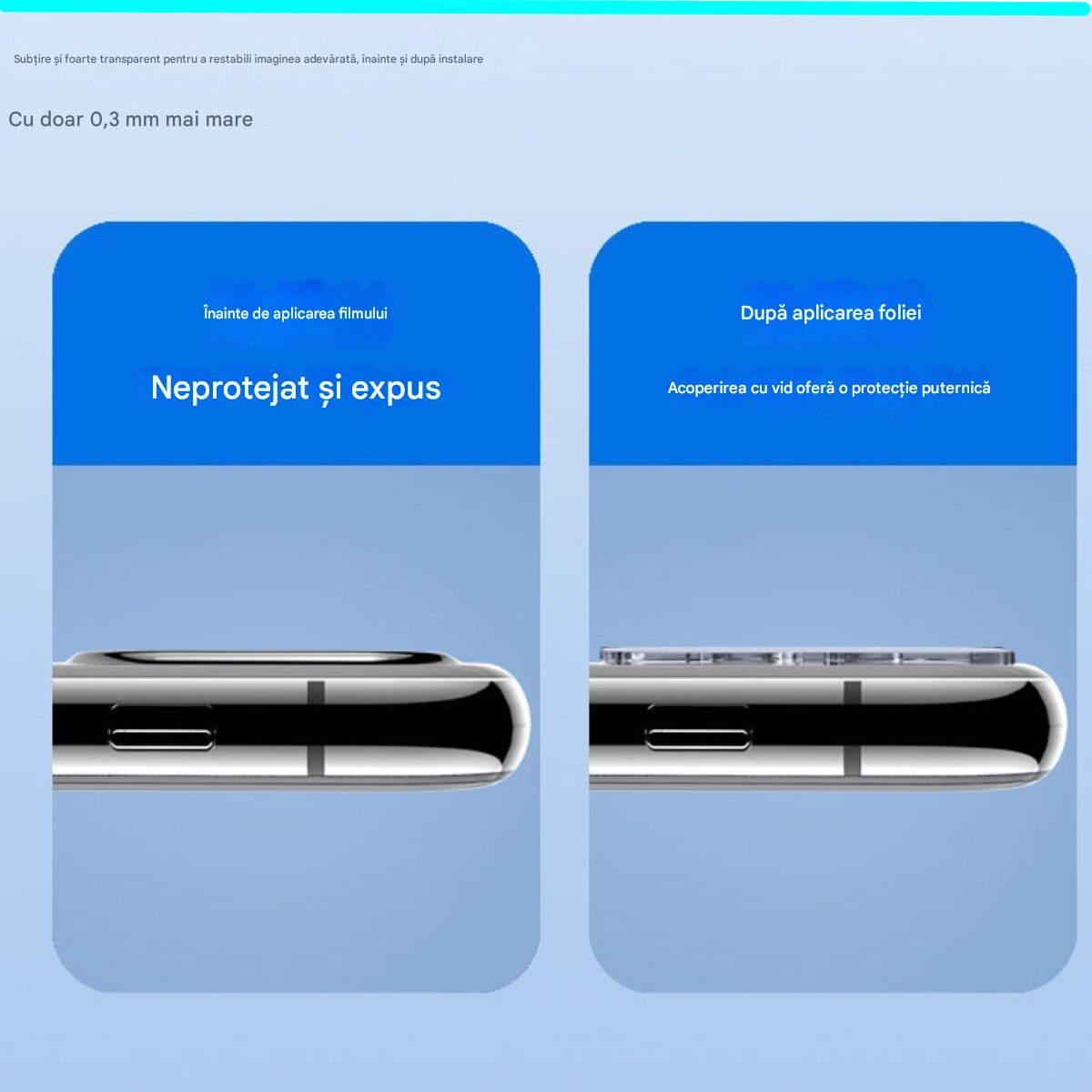 Folie de protectie a obiectivului camerei foto, pentru Huawei P50 Pro, 360° acoperire completa, Folie sticla, rezistent la amprente, rezistent la explozii, Ultra HD, rezistent la zgarieturi, Folie protectie camera spate, sticla temperata, transparent
