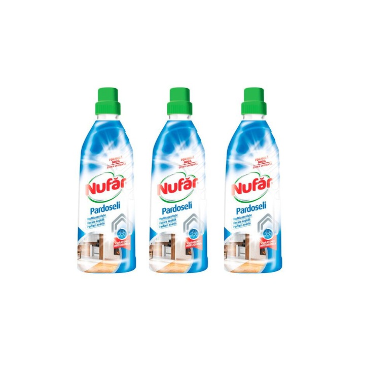 Pachet 3X Solutie curatare pardoseli Nufar, 750 ml