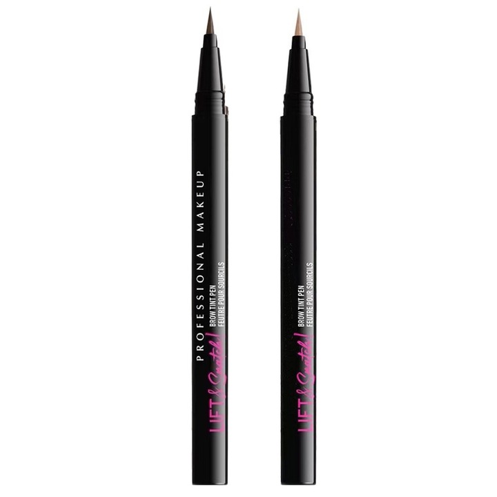 Set 2 Creioane pentru Sprancene, LXNZUHN, Extra Fine, Gri Maro, Maro Deschis, 2ml