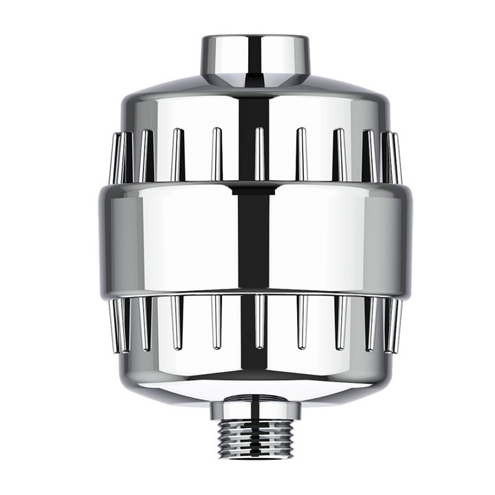 Filtru apa pentru dus, 20 etape, design cu debit mare, compatibil universal, 1 unitate + 1 cartus