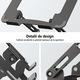 Suport pentru Laptop, JFYU, Suport Laptop Reglabil pe Inaltime, Aliaj de Aluminiu, Rotire 360°, Non-Alunecos, Pliabil, Portabil, Detasabil, Laptopuri de Pana la 17 inch, Pentru Laptopuri, Tablete, Negru