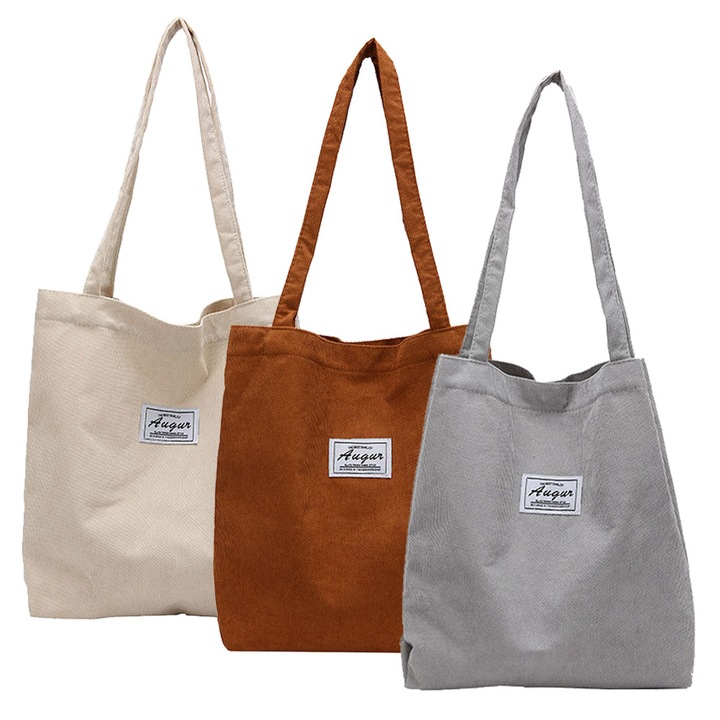 Női kordbársony táska, Jormftte, nagy kapacitású, 2 zsebes, többszínű, 34x8x32 cm