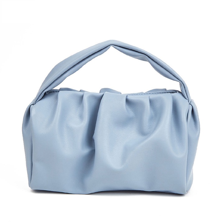 Jormftte női válltáska, felhő modell, kék színű, mérete 20x7x12cm, PU anyag, egyszerű design.