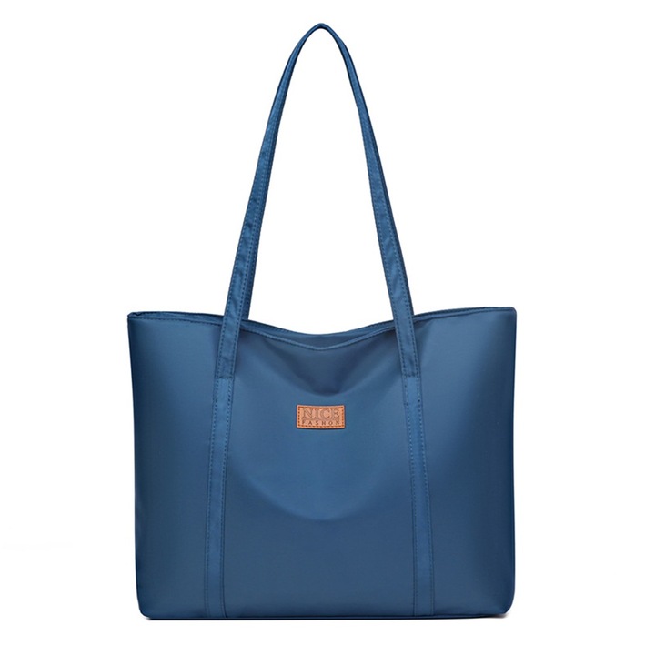 Jormftte válltáska, vízálló, lopásgátló cipzárral, kék, nagy méretű