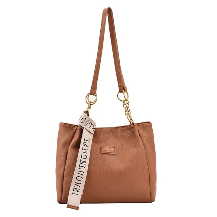 Női hobo táska, Jormftte, nagy méret, lopásgátló, keksz színű