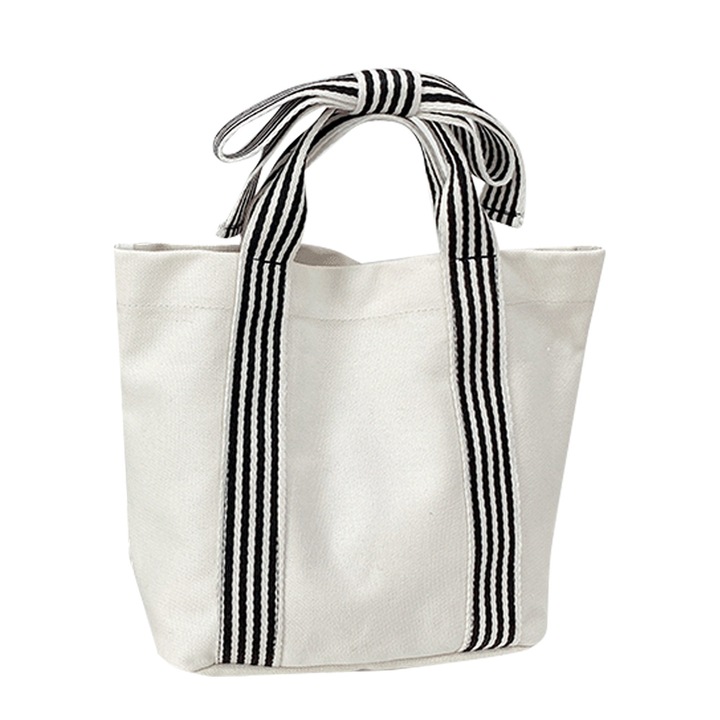 Jormftte válltáska, vászon, nagy kapacitású, fehér, 30x45cm