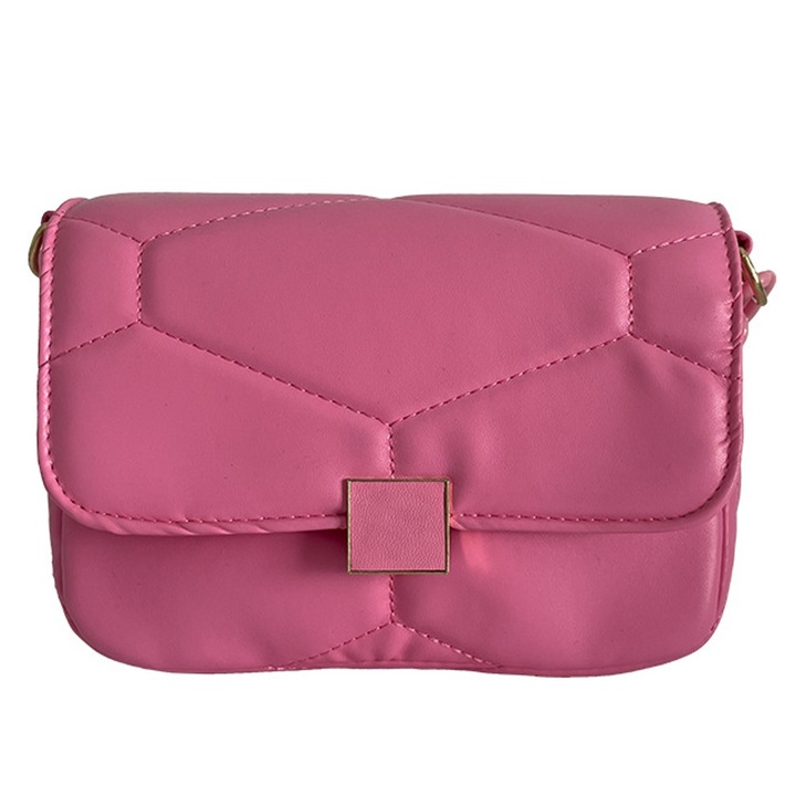 Jormftte crossbody és clutch táska, rózsaszín, kis méret, levehető fémpánttal