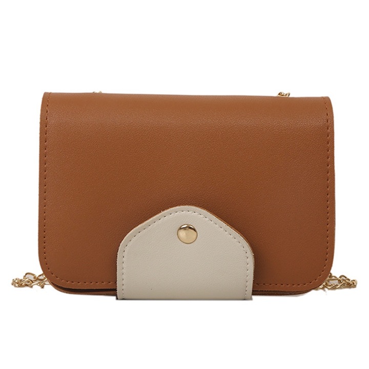 Jormftte női crossbody táska, barna, kis méret, állítható pánttal, multifunkcionális használatra