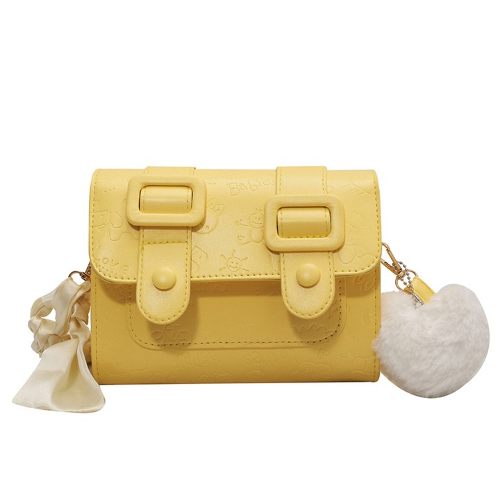 Sárga női crossbody táska, Jormftte, minimalista dizájn, multifunkcionális, kis méret