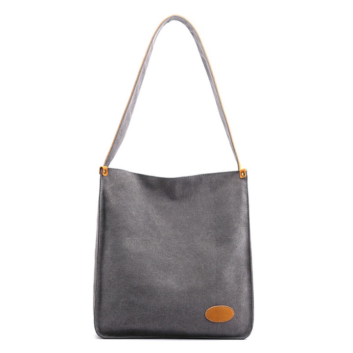 Jormftte válltáska, nagy kapacitású vászon, retró dizájn