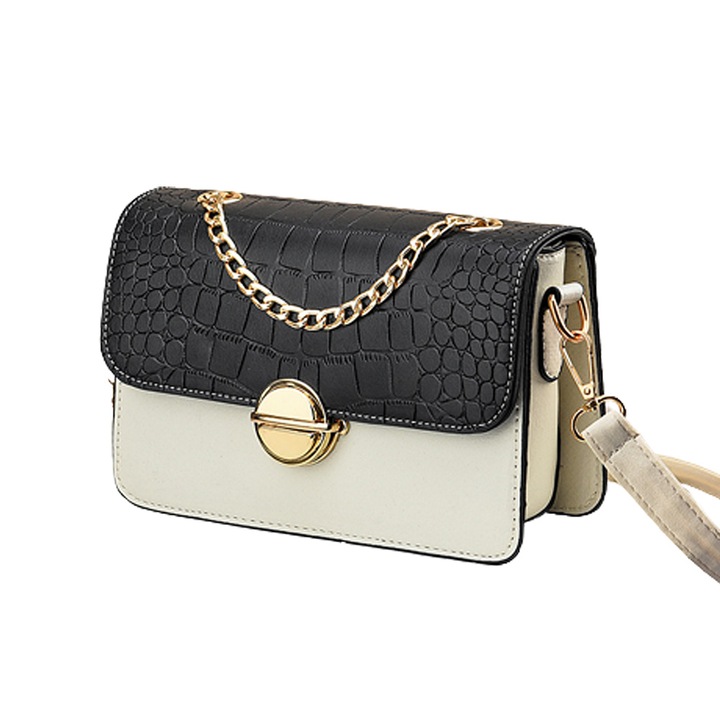 Jormftte női crossbody táska, fehér bőr, kis méret, egyszerű dizájn, nagy kapacitás.