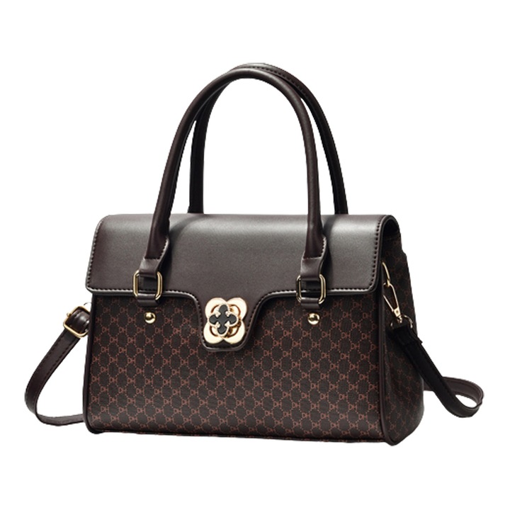 Jormftte női crossbody táska, kávébarna, kompakt méret, állítható pánttal