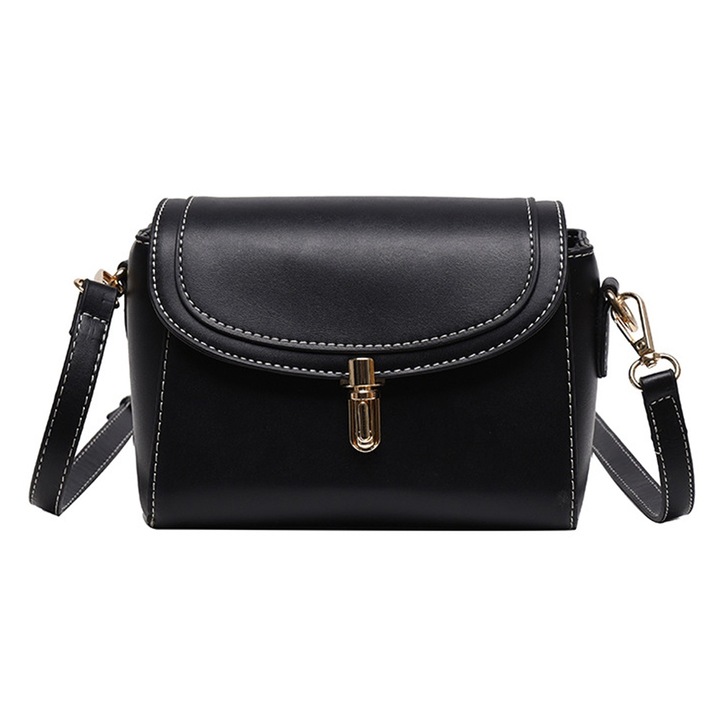 Jormftte női crossbody táska, fekete, állítható pánttal, elegáns kialakítás, kompakt méretek