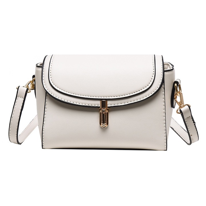 Jormftte női crossbody táska, fehér, kompakt méret, állítható pánt, elegáns dizájn