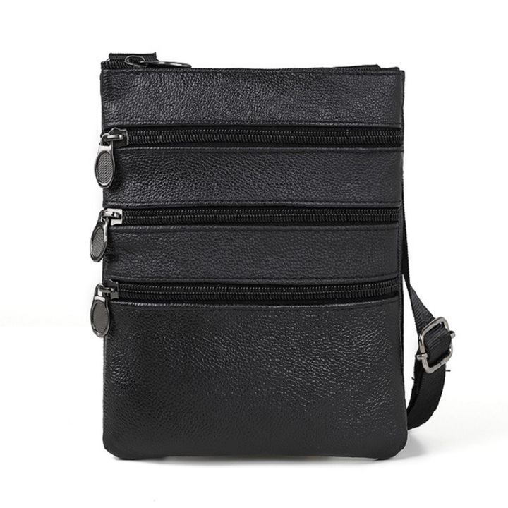 Több cipzáras zsebbel ellátott crossbody táska, könnyű utazótáska, mindennapi kézitáska mobiltelefonhoz