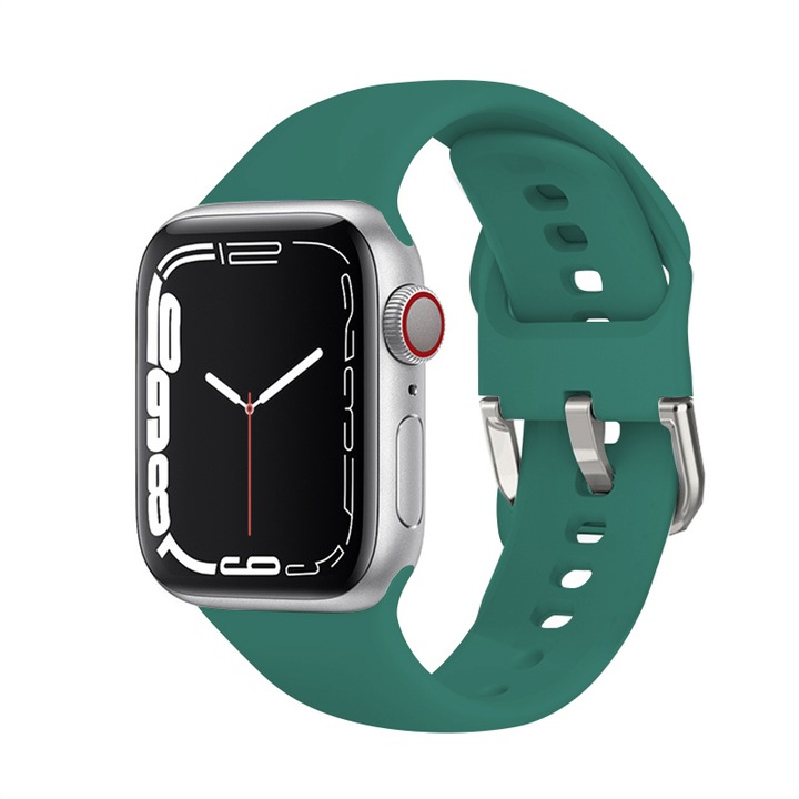 I7 Pro Max okosóra, 1,8 hüvelykes, Bluetooth, pulzusmérő, zöld, 44x38x11mm, teljes szett