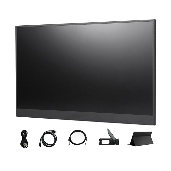 Hordozható monitor 17,3", Full HD 1080P, 144 Hz, fekete, beépített hangszórókkal, VESA támogatás
