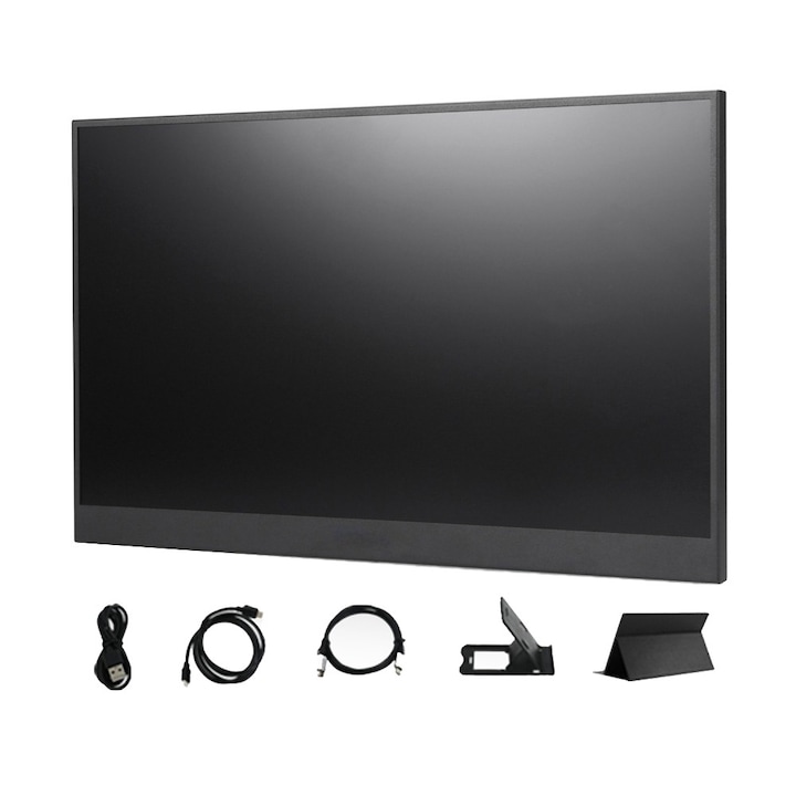 Преносим монитор 17.3", Full HD 1080P, 144hz, черен, с вградени високоговорители, поддръжка на VESA