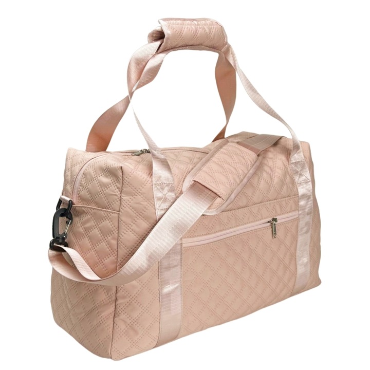 Пътна Чанта 25L, За Чанта за Кабина под Седалката на Easyjet Airlines, 45x30x20см, розова, Отделение за Лаптоп 15.6", Спортна Чанта с Мокра Чанта, Чанта за Нощувка, Чанта за Болница за Раждане и Доставка