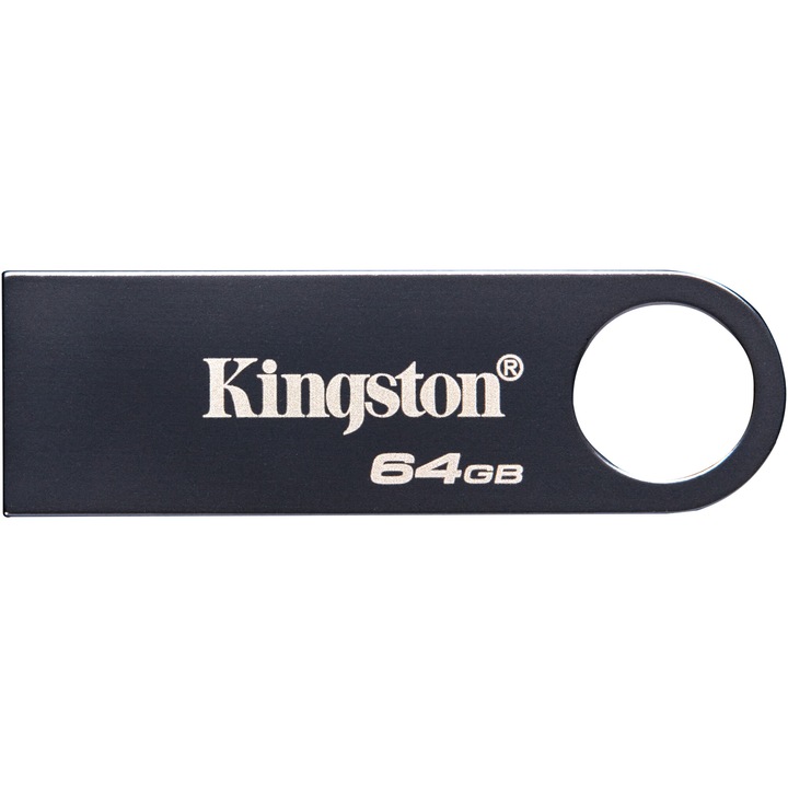USB flash памет Kingston DataTraveler SE9 64GB , USB 3.2, Метал, Тъмносив